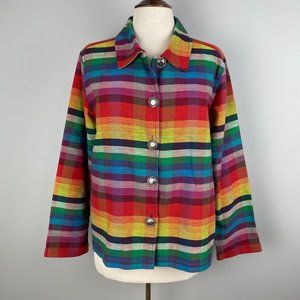 Multicolor Plaid Women's Jacket